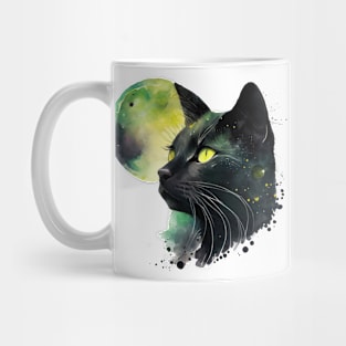 Watercolor cat art Mug